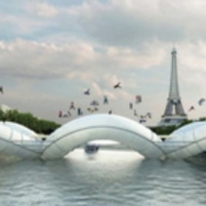 inflatable Brug, Parijs