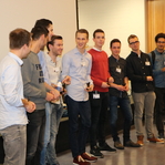 "Team with mentor after reception of the KIVI-award" - © www.kivi.nl/el