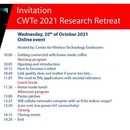 CWTe 2021 Program Online Wednesday 20 of October