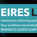 Interactions of burning particles with a turbulent flow: problems and methodology